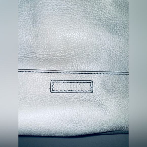 Fossil Leather Crossbody / Trinity / Cream/Ivory/White / vintage / Authentic - Picture 4 of 12